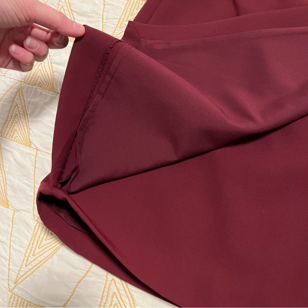 💌MUST GO Free shipping! Banana Republic Faux Wrap Skirt - Maroon - Size 4 - Picture 4 of 6